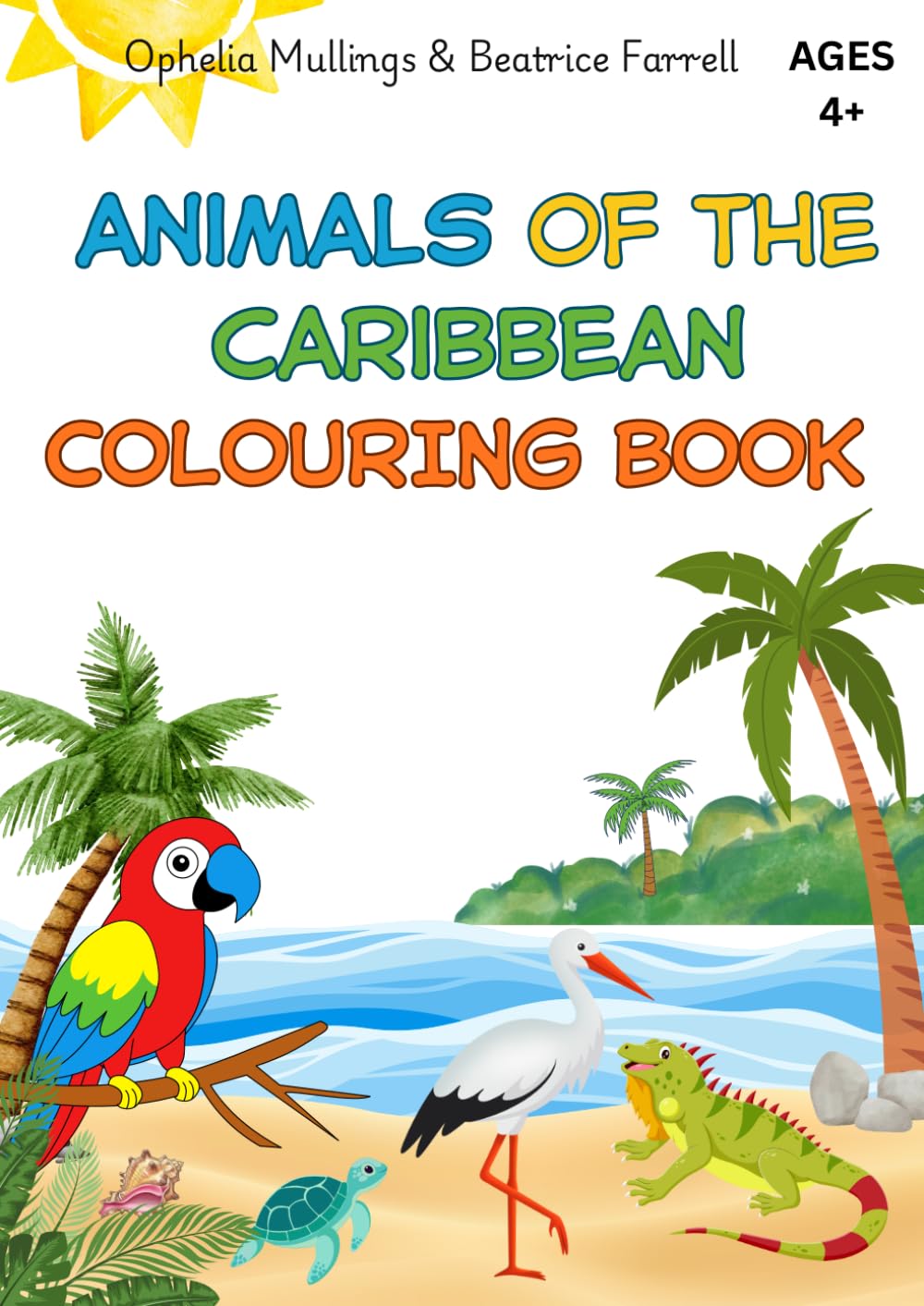 Animals of the Caribbean: Colouring book
