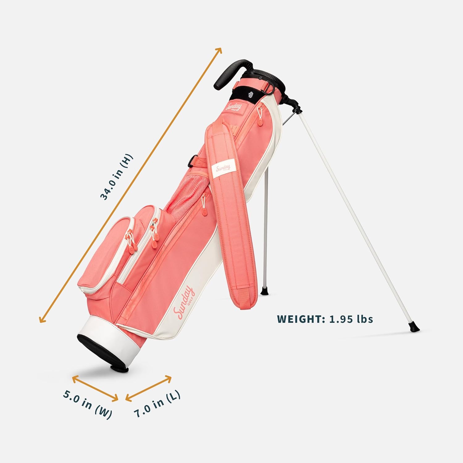 The Original Sunday Golf Loma Bag – Lightweight Golf Bag with Strap & Stand, Easy to Carry Pitch n Putt Stand Bag for Driving Range, Par 3 & Executive Courses, 31 Inches