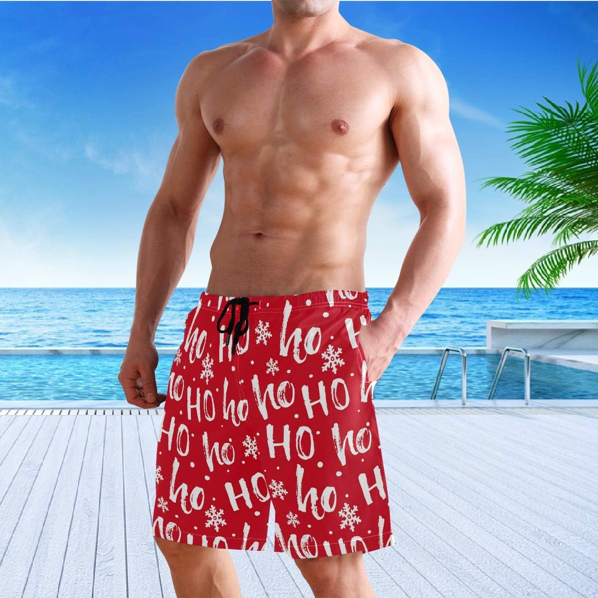 visesunny New Summer Men's Swim Trunks Quick Dry Bathing Suits Holiday Beach Short Casual Board Shorts - Image 5