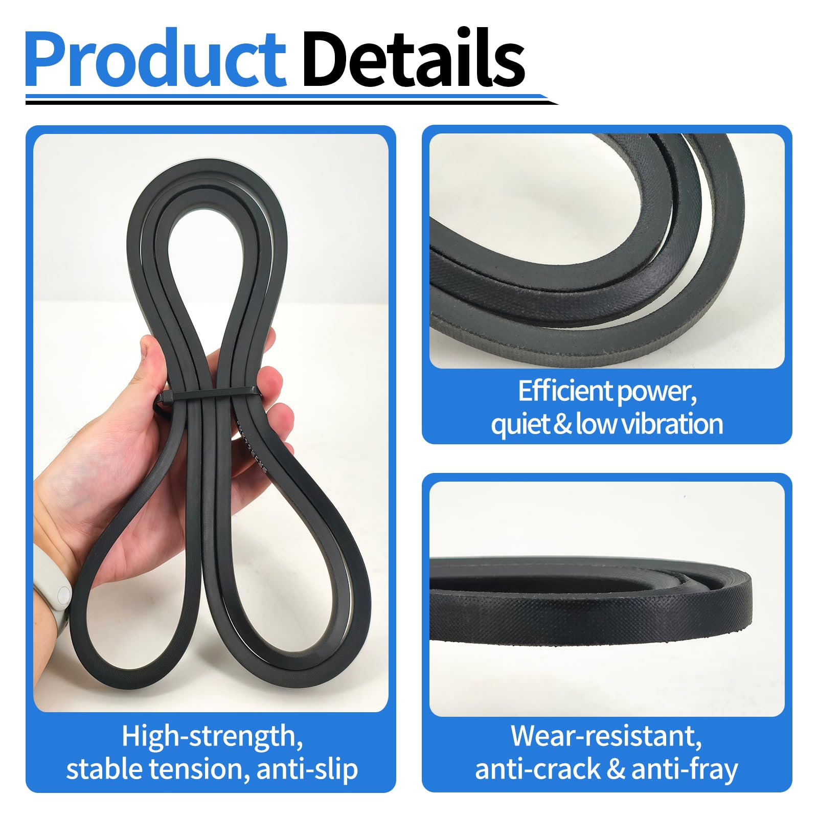 Adatta per Husqvarna Rider Cinghia Rasaerba 594977801 per Piatto di Taglio e Albero Intermedio, Ricambio Resistente all'Usura, Compatibile con R214C R213C R216 AWD R214T per Manutenzione Giardino