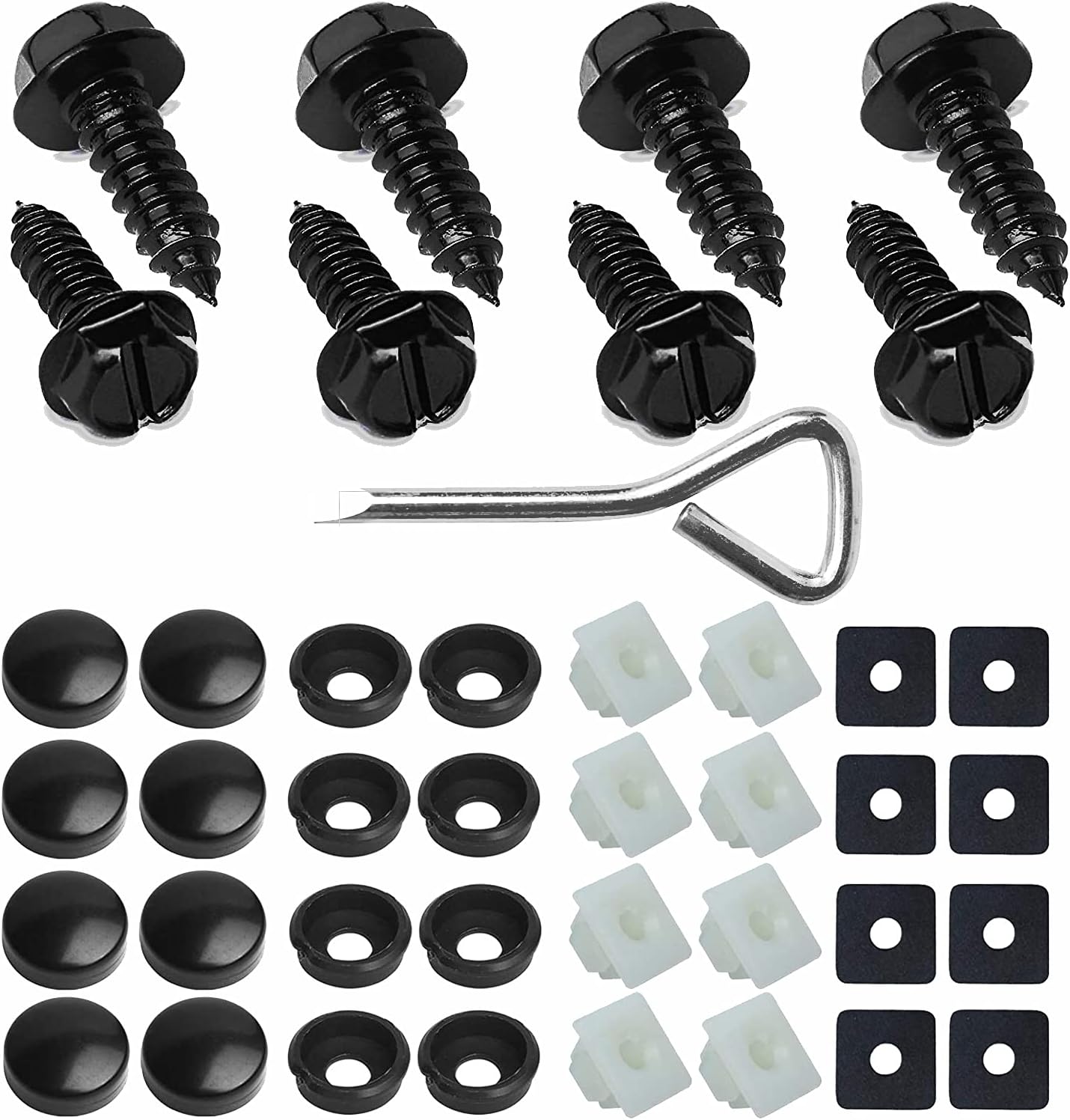 License Plate AntiTheft Screw Set, Stainless Steel License