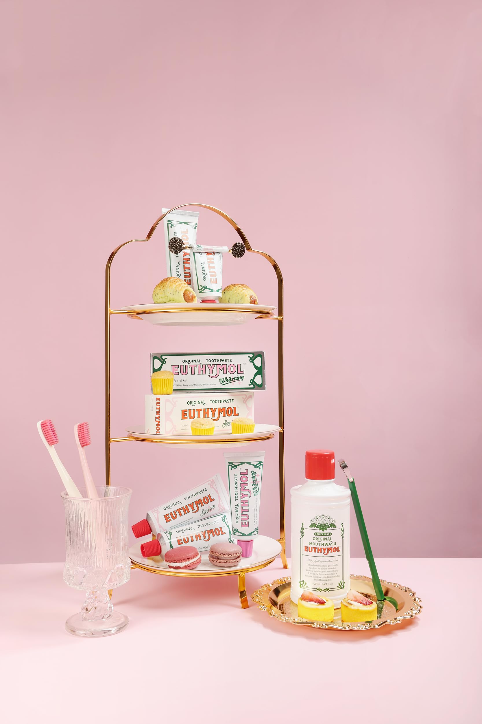 Euthymol Sensitive Zahnpasta 75 ml x 6, Fluorid-Zahnpasta für empfindliche Zähne, Plaque-Entfernung, Karies-Schutz, antibakteriell, glutenfrei, Thymol & Menthol, erfrischt den Atem, sanfte Zahnpflege