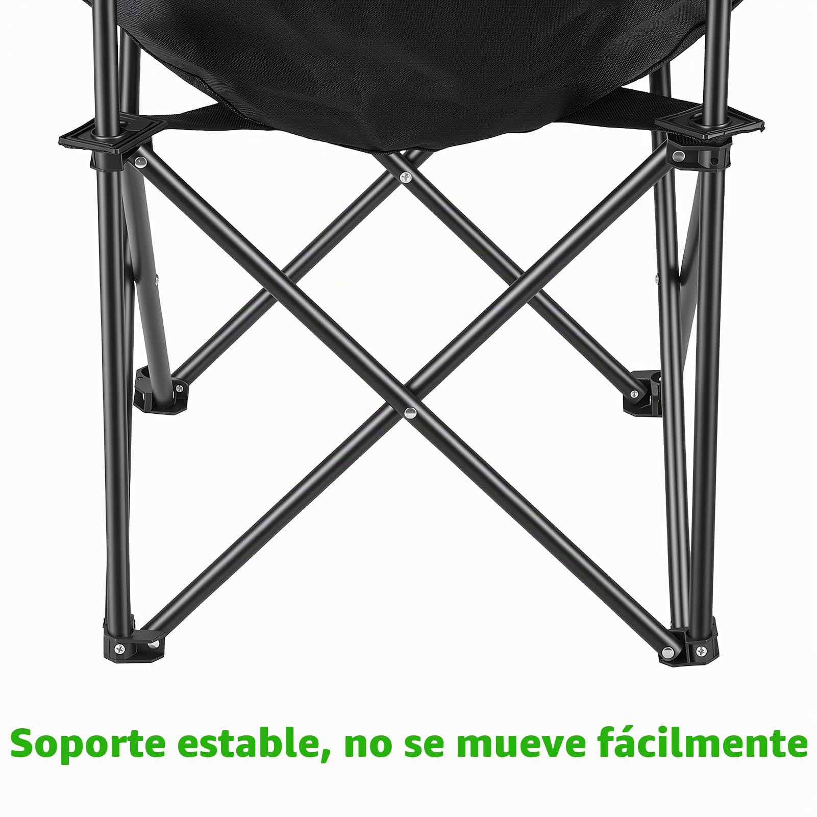 Conjunto De Mesa Y Silla Camping De 5 Piezas, Mesa De Camping Plegable Y 4 Sillas Plegables De Acero Al Carbono, Mesas Picnic Plegable Portátil Para Jardín, Terraza O Pesca (Negro)