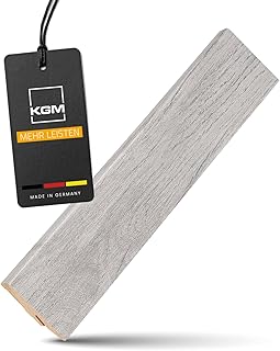 KGM Sockelleiste Mega - foliert Eiche MDF Fußbodenleiste - Maße: 2400 x 16 x 58 mm - 1 Stück