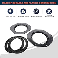 Vista 2 de NuIth Adaptador de altavoz de puerta delantera de 6.5 pulgadas Anillo espaciador con conector de arnés de altavoz para Ford F150 2015-2022, soporte