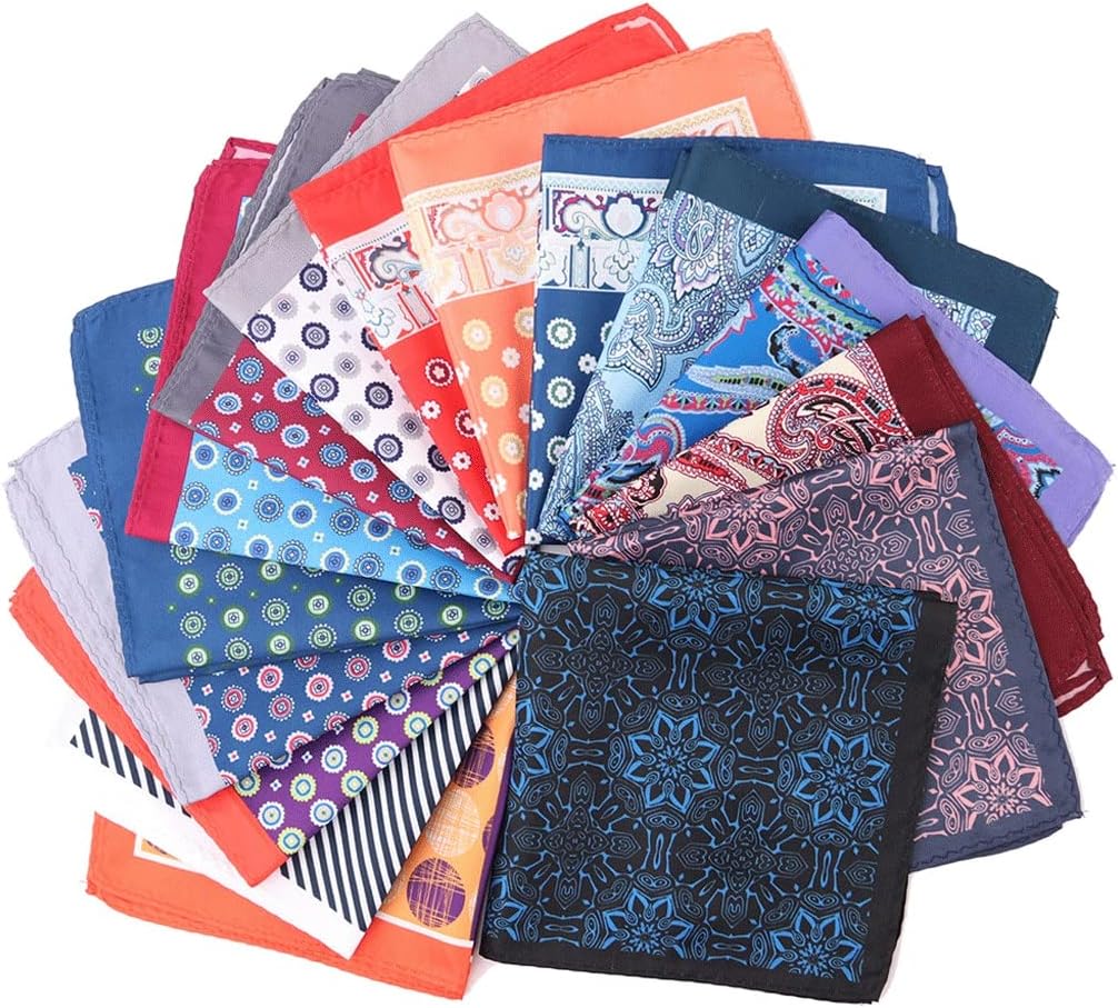 Men's Banquet Suit Decoration Chest Pocket Towel Handkerchief Printed Small Square
