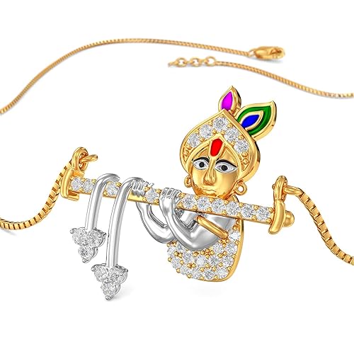 18k (750) Yellow Gold and Diamond Pendant for Girls