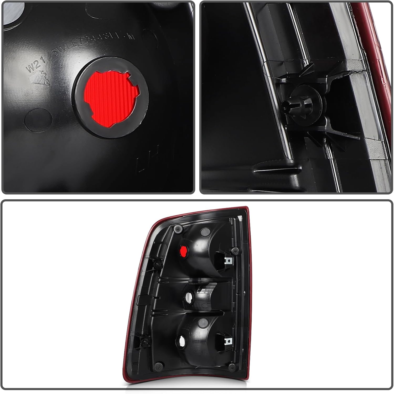 ECCPP Tail Light Assembly Fit 2019-2024 for RAM 2500 3500 Right Taillamp Chrome Housing Red 68361714AD