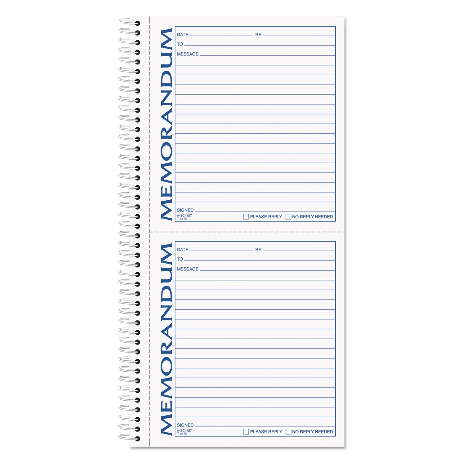 321Done Blank 2-Part Carbonless Notebook with Cover, 5.5x8.5, Made in USA,  Carbon Copy Notes, Sketchbook, Memo Notepad, Small Business Order Pad (50