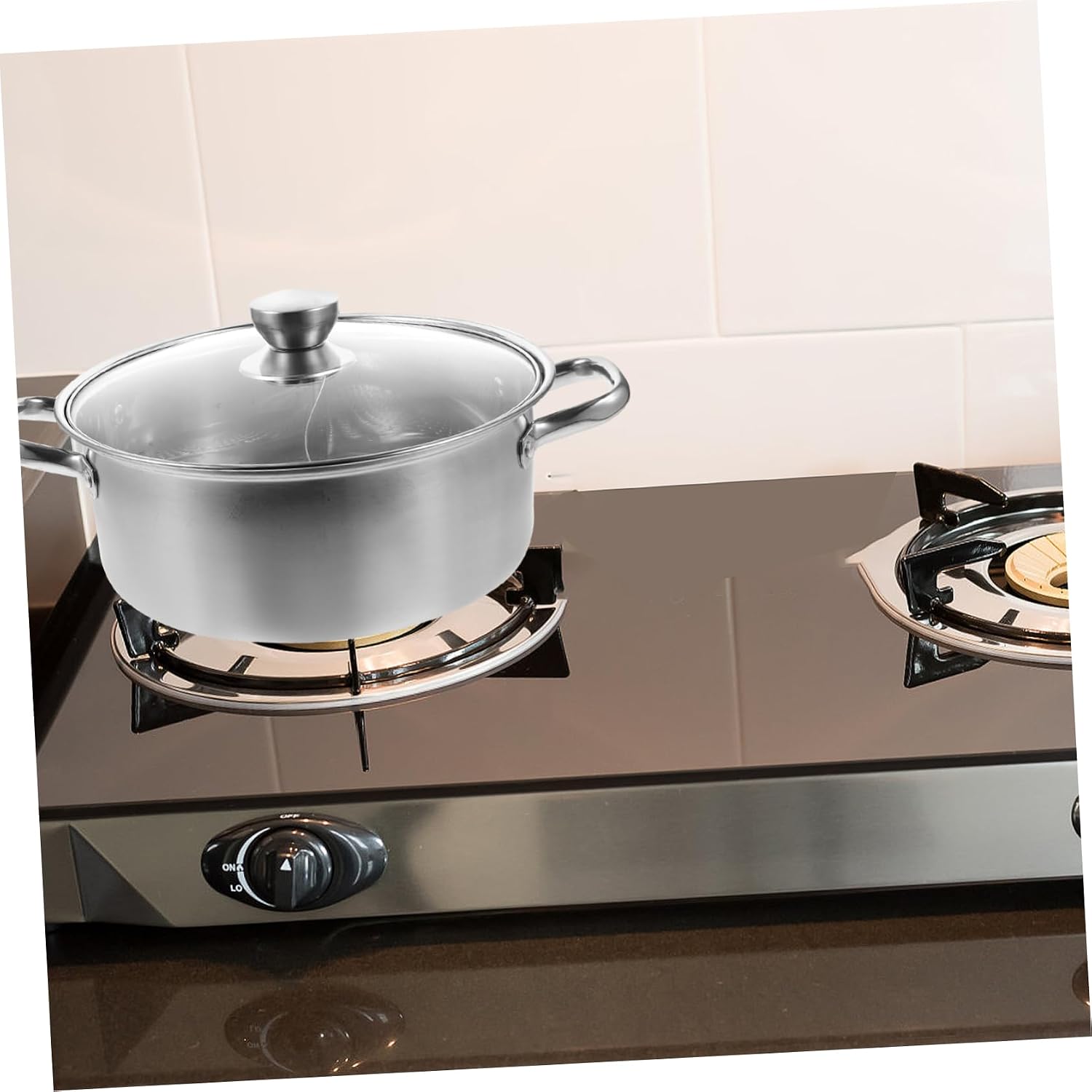 LIFKOME 1pc Stainless Steel Hot Pot with Lid Induction Gas Cooking Pot for Family Gatherings Kitchenware Versatile Use