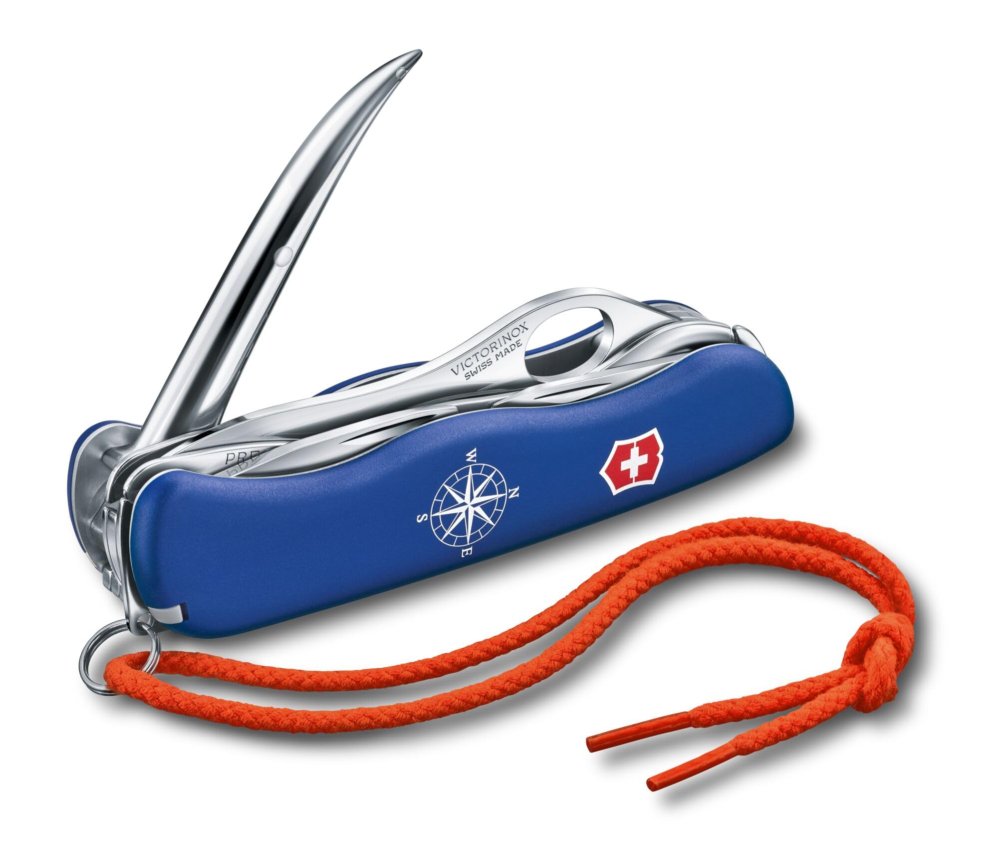 Victorinox Skipper Pro Couteau de Poche Suisse, Multitool, 12 Fonctions, Grande Lame Fixe, Bleu