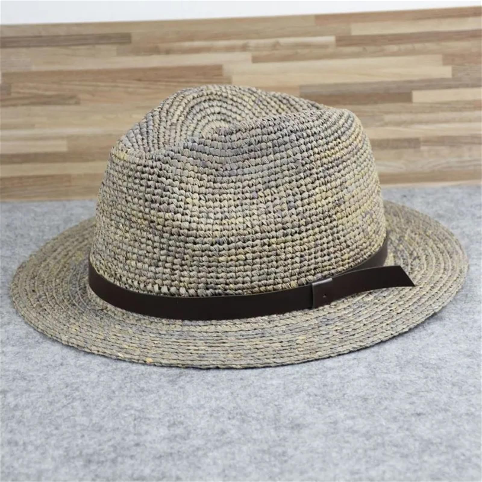 Mnjyihy Chapeau De Paille Raphia Grande Taille Pour Homme Chapeau De Soleil Pour L'été Les Vacances En Plein Air La Plage Le Panama