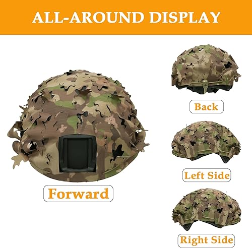 Miniatura 3 de LOOGU Funda táctica para casco, malla transpirable, camuflaje camuflaje casco cubierta ideal para combate táctico militar