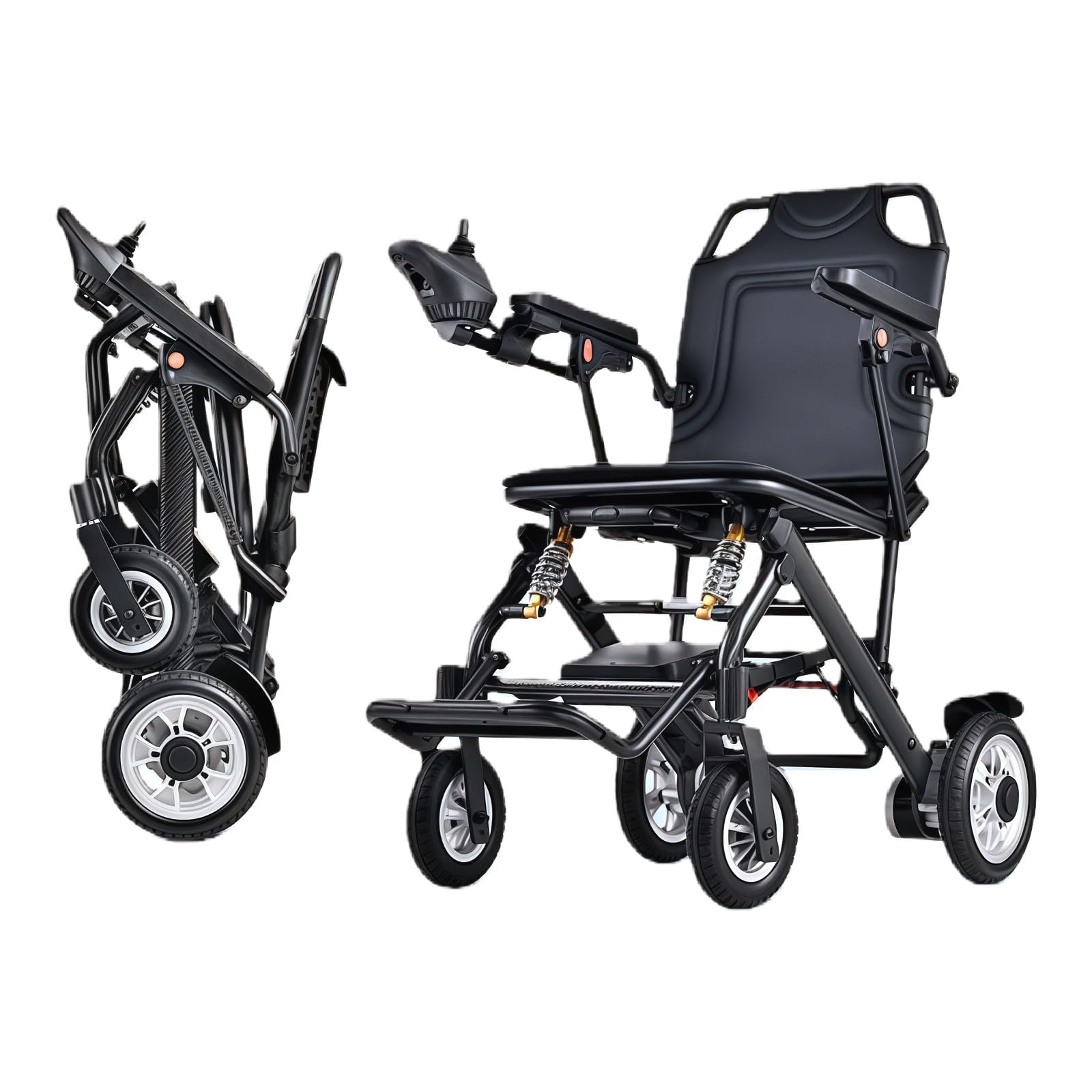 Sedia A Rotelle Elettrica Pieghevole Leggera,Con Batteria Al Litio Rimovibile Da 10 Ah,Capacità Di Carico Di 100 Kg,Peso Totale Di 14,9 Kg, Ideale Per Anziani E Persone Con Disabilità.