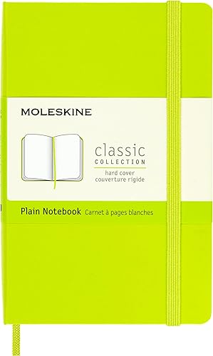 Miniatura 22 de Moleskine Cuaderno clásico, grande, liso, verde limón, tapa dura (5 x 8.25)