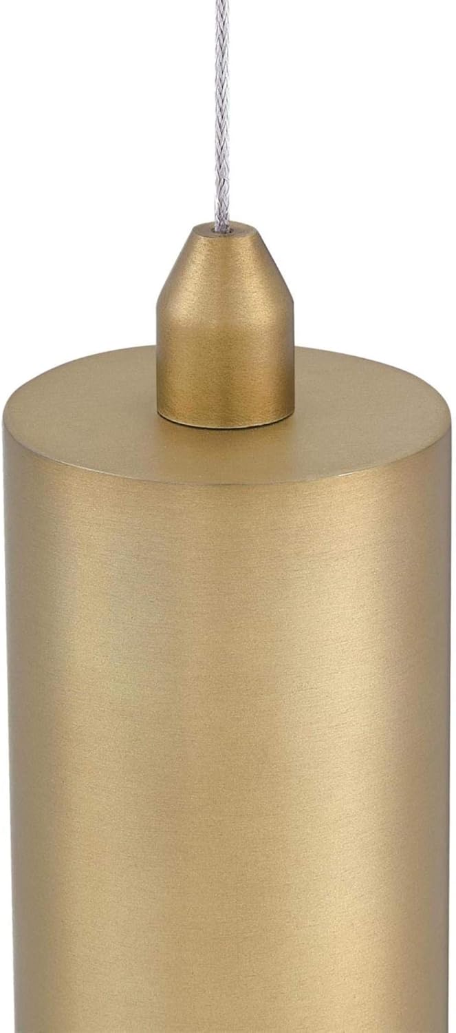Westinghouse 6111100 Rayman Contemporary One-Light Dimmable LED Indoor Mini Pendant Light Brushed Brass Finish