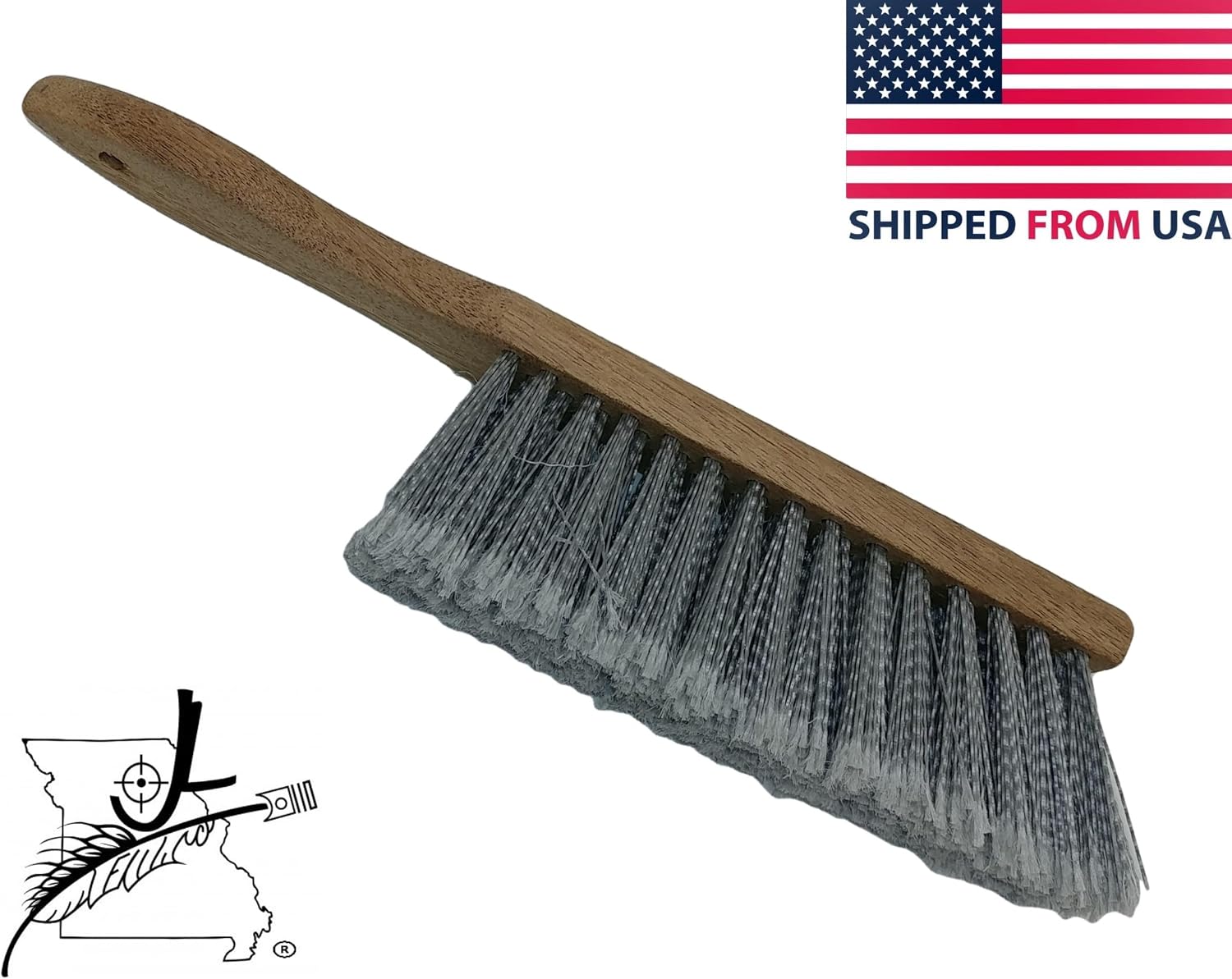 7" Bench Hand Brush Shop Workshop Dust Hand Sweeper. Car, Home. 14" Overall Wood Handle Synthetic Bristles. JL Missouri Parts & Misc.