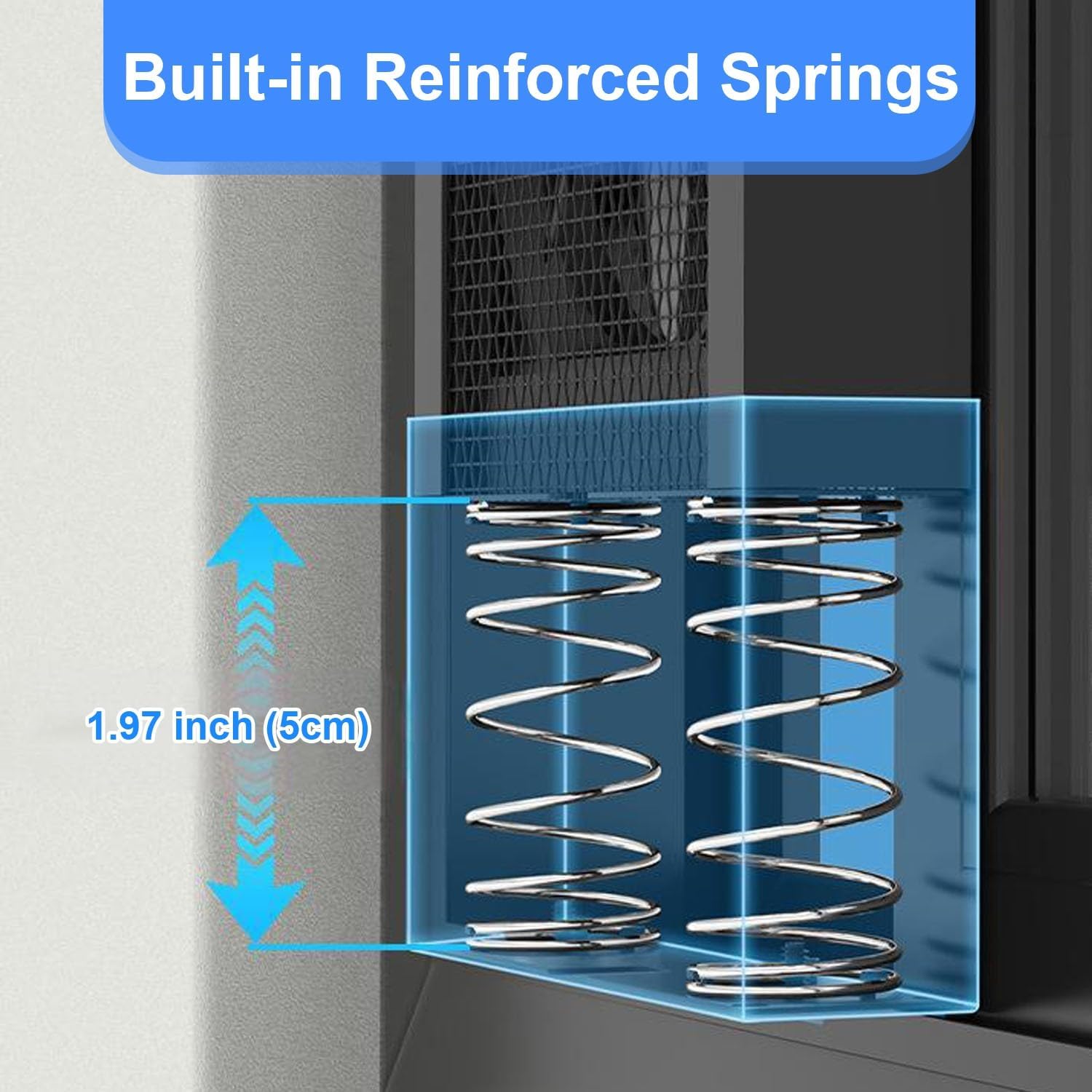 13-53" Vertical Window Exhaust Fan for Sliding Windows, Punch-Free Installation, 4" Retractable Variable Speed for Livingroom & Bathroom(15.75-17.72in)