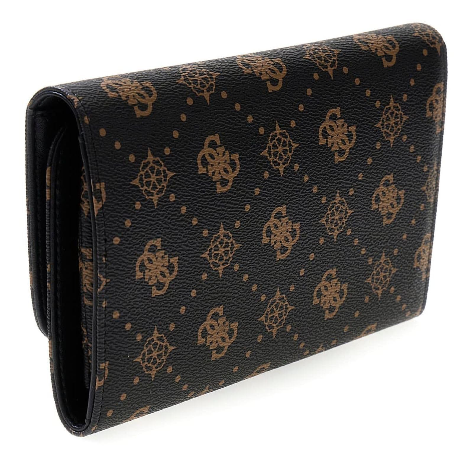 GUESS caso di identificazione Silia Passport Organizer Espresso Logo marrone scuro