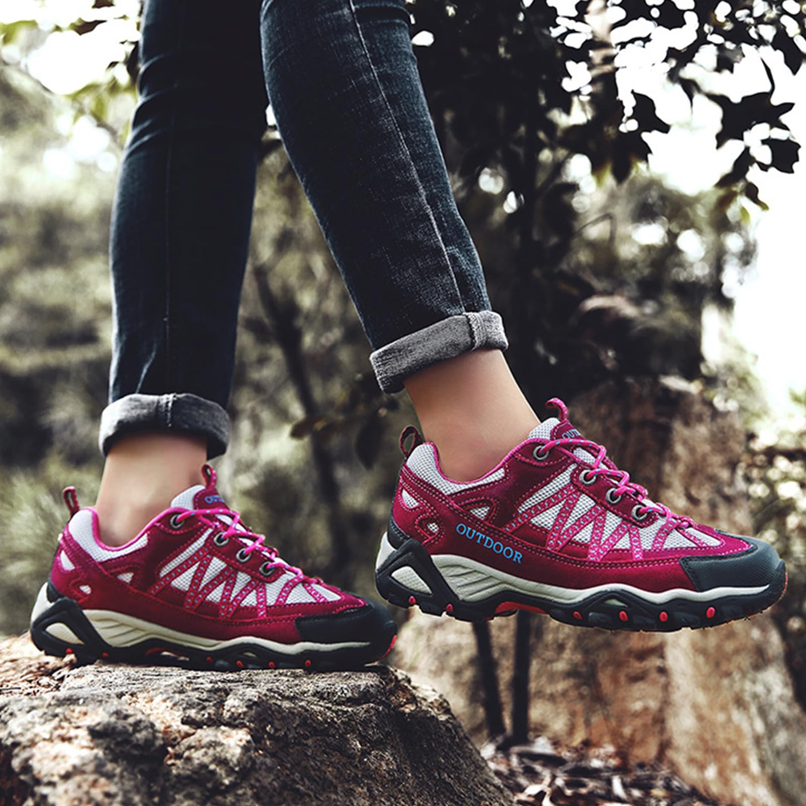 Zapatos de Senderismo Mujer Zapatillas de Trekking | Ligeras,Transpirable,informales,cómodos,Trail Running,montaña,Camping,al Aire Libre,viaje