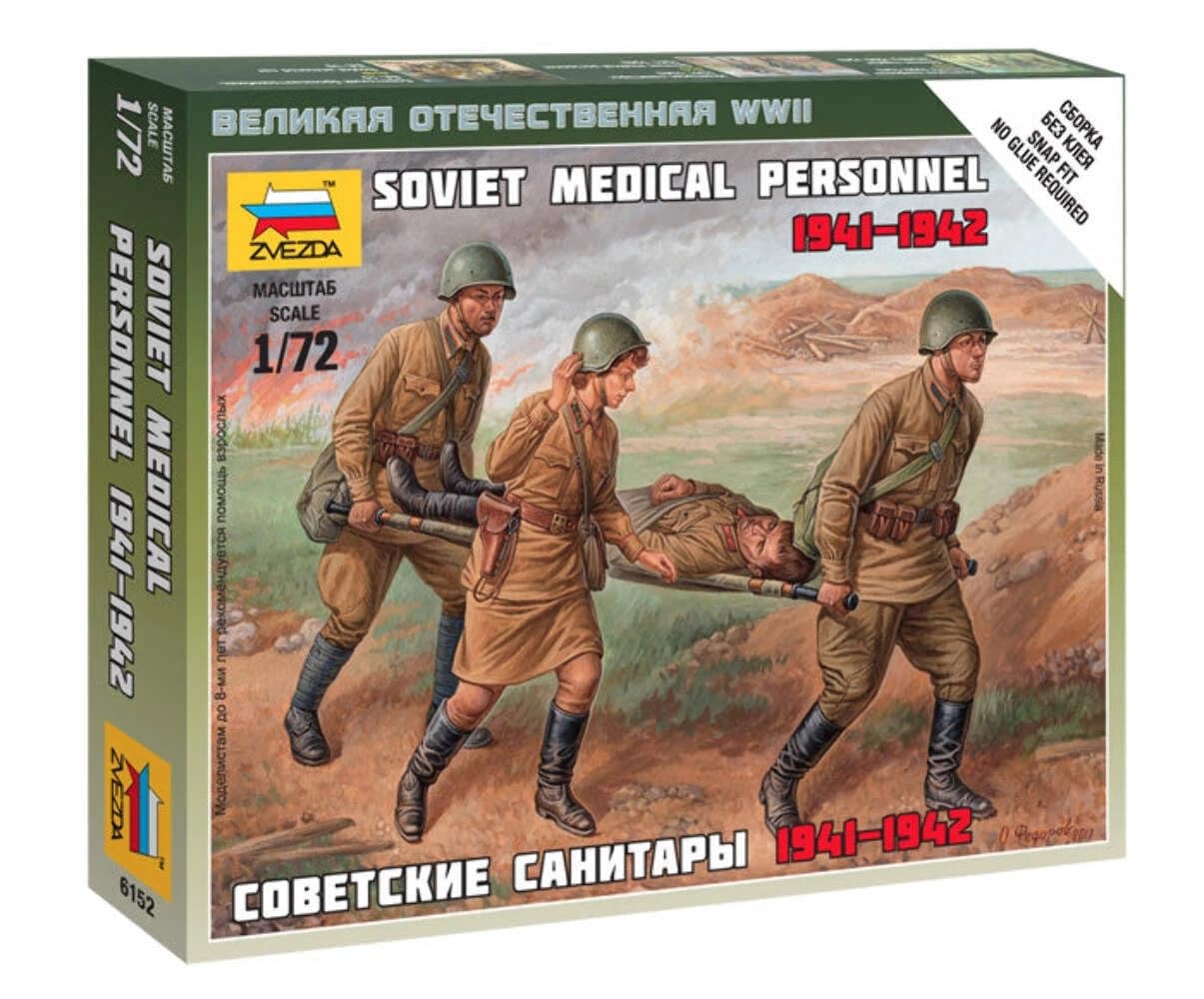 Zvezda - Z6152 - Maquette Figurine Personnel Médical Soviétique - Plastique à Assembler - Dès 14 Ans