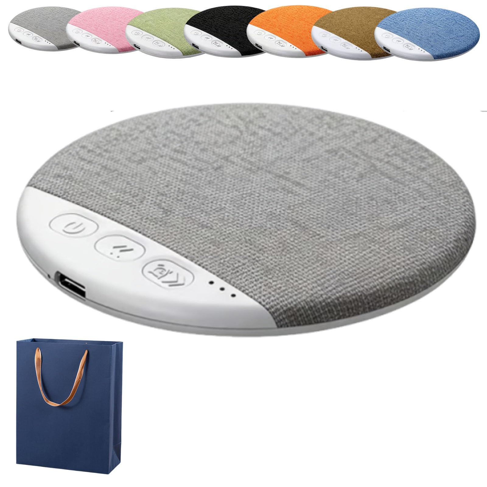 Ultra-Thin Bluetooth Pillow Speaker, Ultra-Thin Bluetooth Pillow-Shaped Speakers, Bone Conduction Flat Disc Pillow Bluetooth Speaker, Stable Bluetooth 5.4, Side Sleeper Comfort for Adult (Gray)
