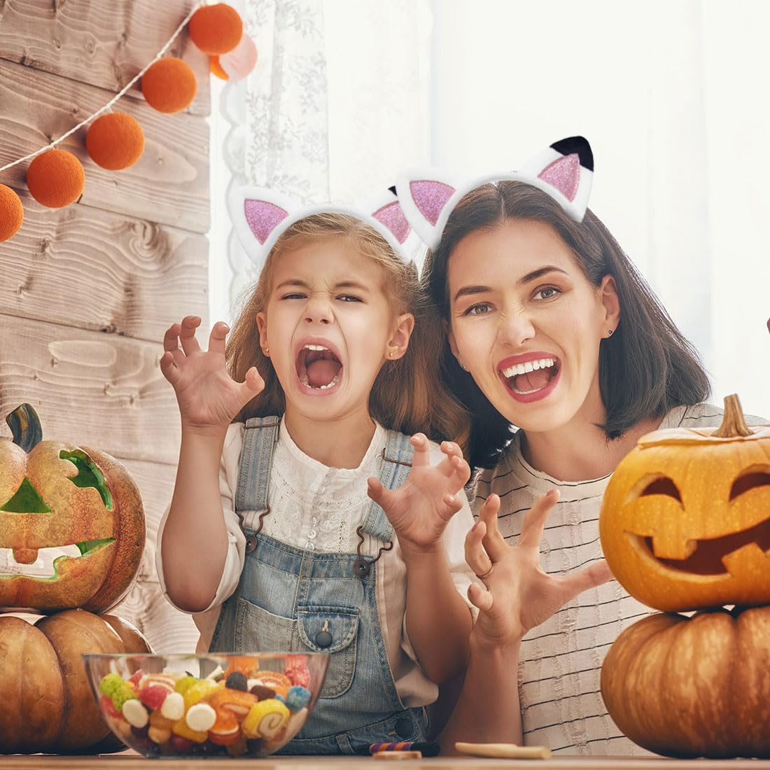 2 Fascie Per Capelli A Orecchie Di Gatto - Carine E Morbide Per Bambine E Cosplay - Foto 2