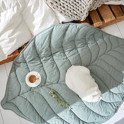 Tapete de juego de 563 x 421in en forma de hoja verde tapete de dormir para bebé lavable y grueso alfombras de juego suaves para recién nacidos