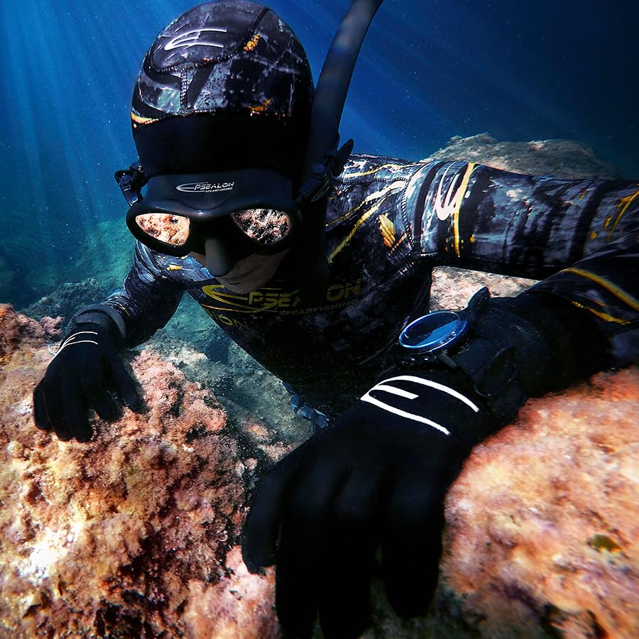 EPSEALON Dark Fusion Neoprene Giacca 5 mm Tuta da caccia subacquea immersioni pesca apnea Freediving Spearfishing Wetsuit Jacket