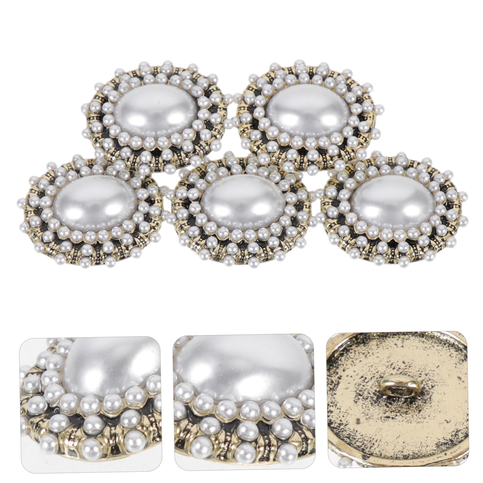 TEHAUX 25stücke Zinklegierung Rhinestone Knöpfe Dekorative Knöpfe Für Mäntel Und Strickjacken Ovaler -a-design Nähbedarf Bronzeton