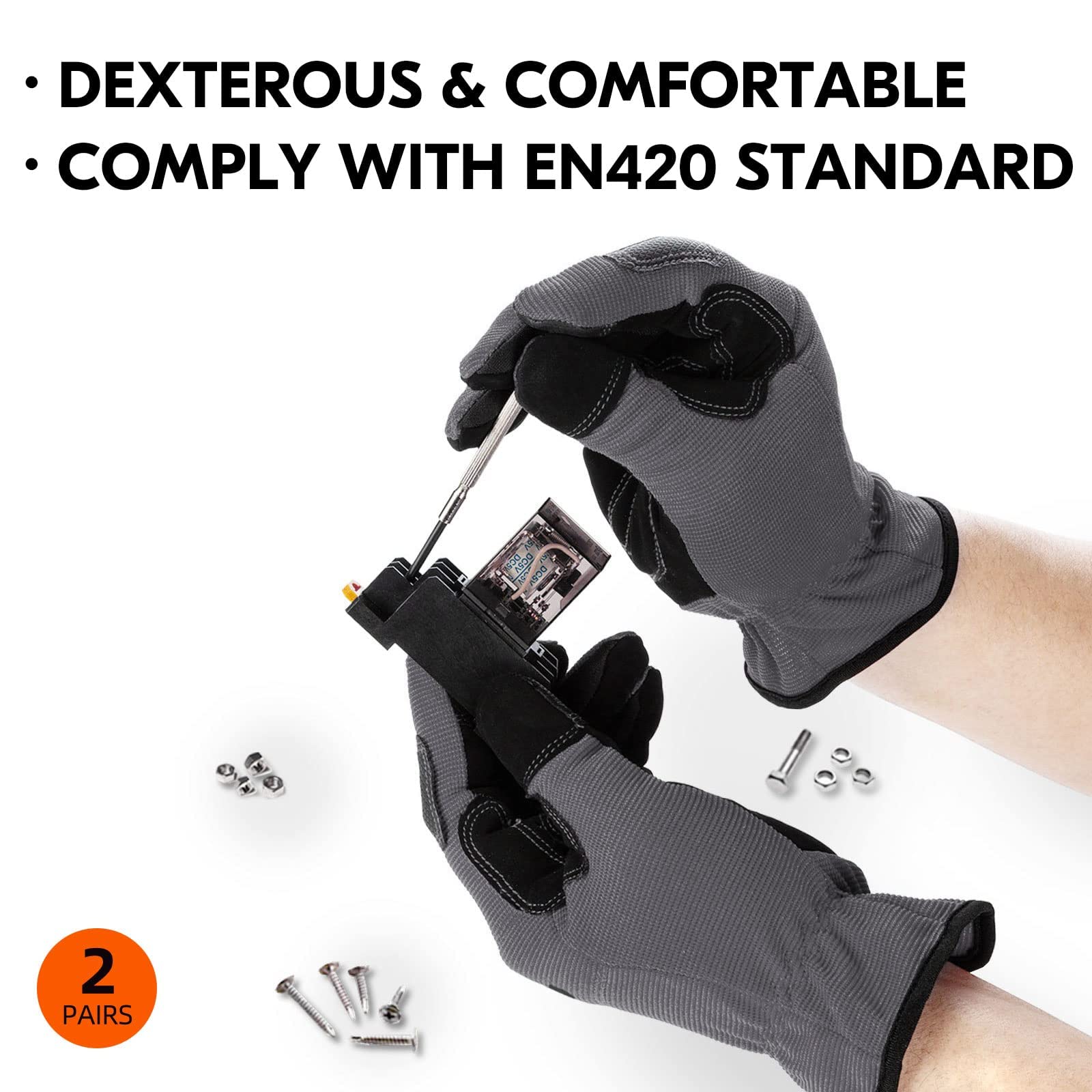 Guanti Sicurezza Premium 24 Paia 24 Paia Guanti Da Lavoro In Lattice Rivestiti - Per Edilizia, Giardinaggio, Uso Pesante, Marca SafeTouch Guanti Da Giardinaggio - Foto 10