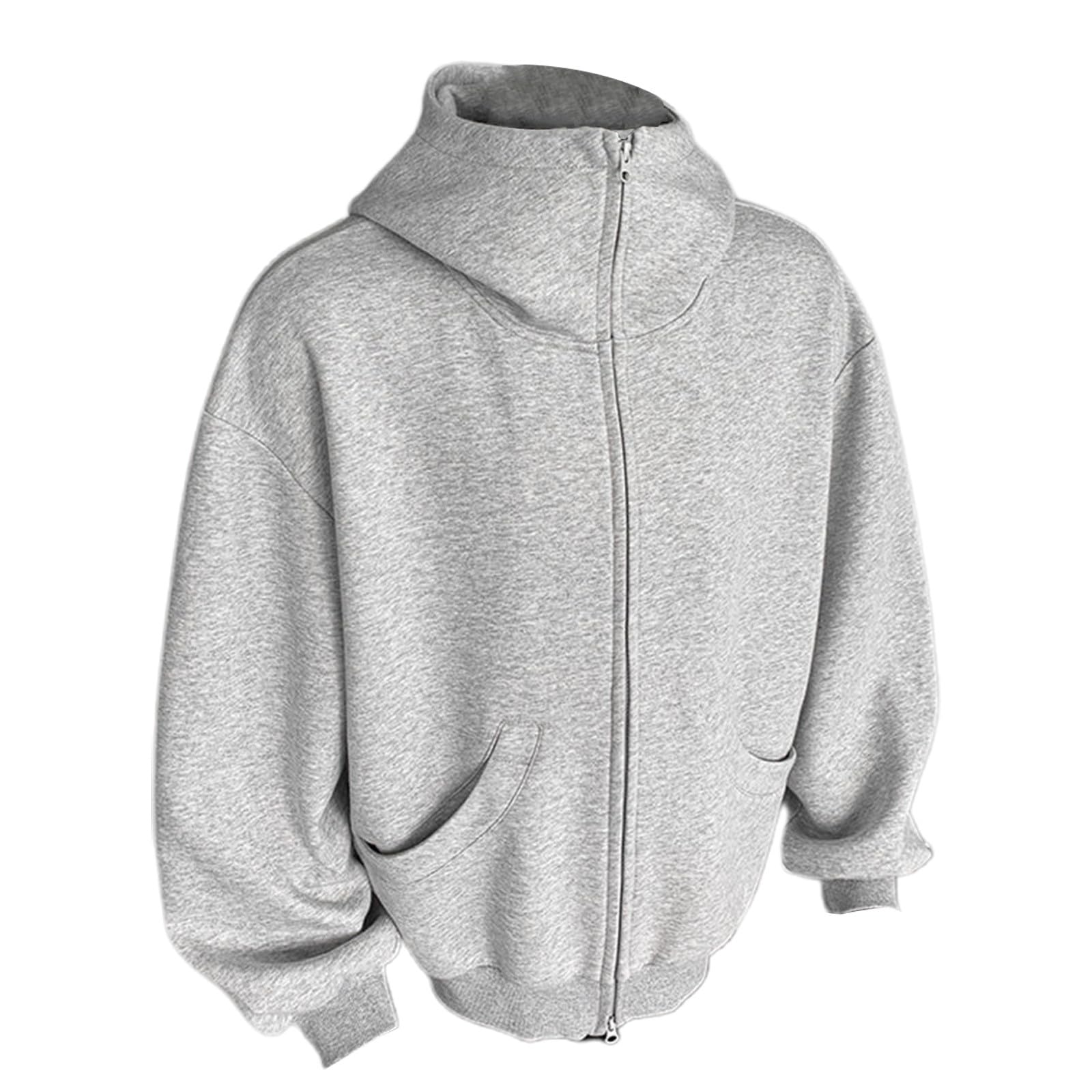 Herren Hoodies & Sweatshirts Leichter, bequemer Kapuzenpullover mit Reißverschluss, lässige, locker sitzende Pulloverjacke für den Alltag Outdoor-Aktivitäten