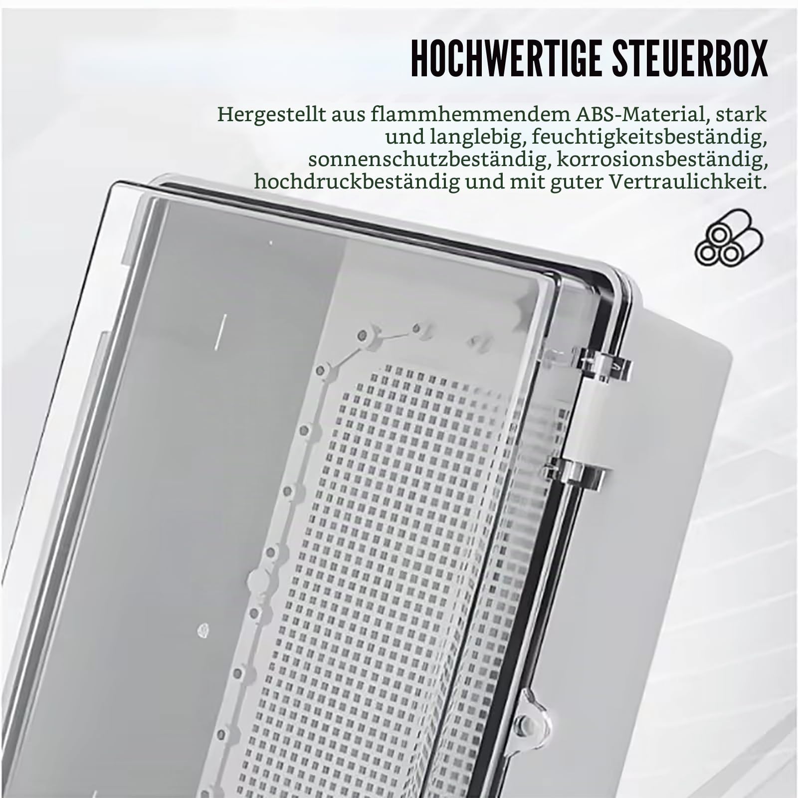 NEWFUN Verteilerkasten Aufputz, Anschlussdose Wasserdicht IP66, Schaltschrank Außen mit Wandmontagezubehör (300 * 200 * 195)