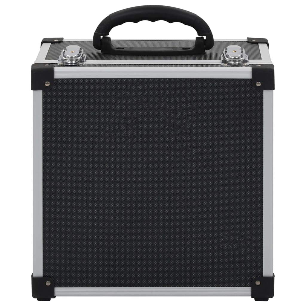 vidaXL CD Koffer für 40 CDs mit 2 Schlüsseln DJ Case Box Alukoffer Aufbewahrungsbox Transportbox Sortimentskoffer Aluminium ABS Schwarz DVD