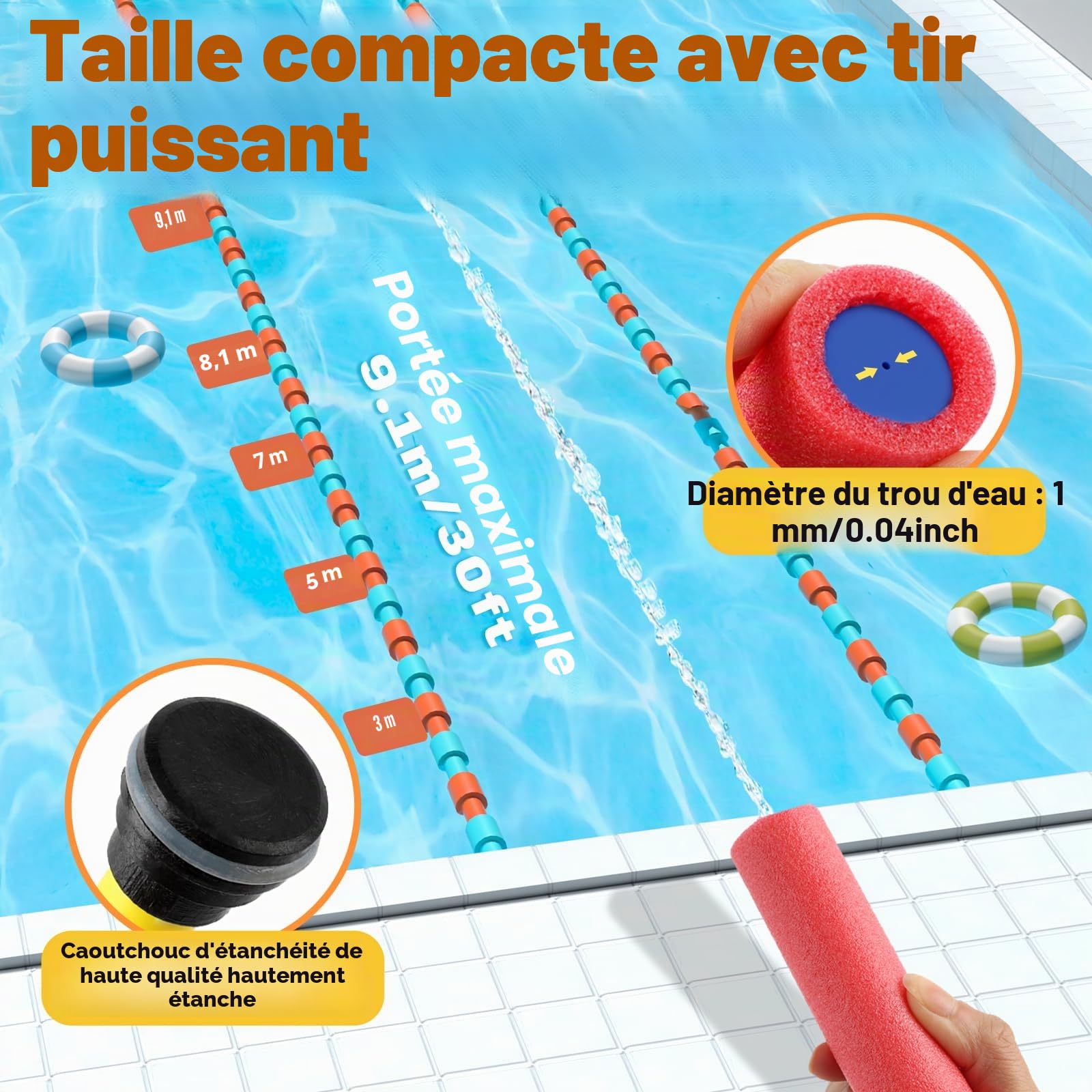 Lehoo Castle Pistolet a Eau, 16 PCS Pistolets et Fusils à Eau, Fusil a Eau en Mosse, Portée de 9,1 m, Jouet Piscine Plage Jardin Extérieur, Jeux d'eau