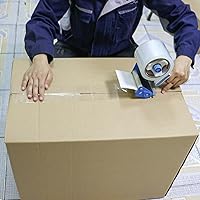 Vista 2 de JIALAI HOME Cinta de embalaje resistente de 3 pulgadas, 6 rollos, total 360 yardas - 3 pulgadas x 65 yardas, 2.4 mil de grosor, cinta de embalaje