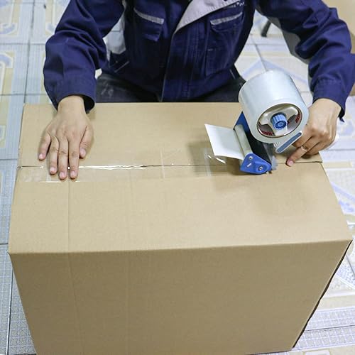 Miniatura 2 de Cinta de embalaje resistente de 3 pulgadas, 6 rollos, total 360 yardas - 3 pulgadas x 65 yardas, 2.4 mil de grosor, cinta de embalaje transparente