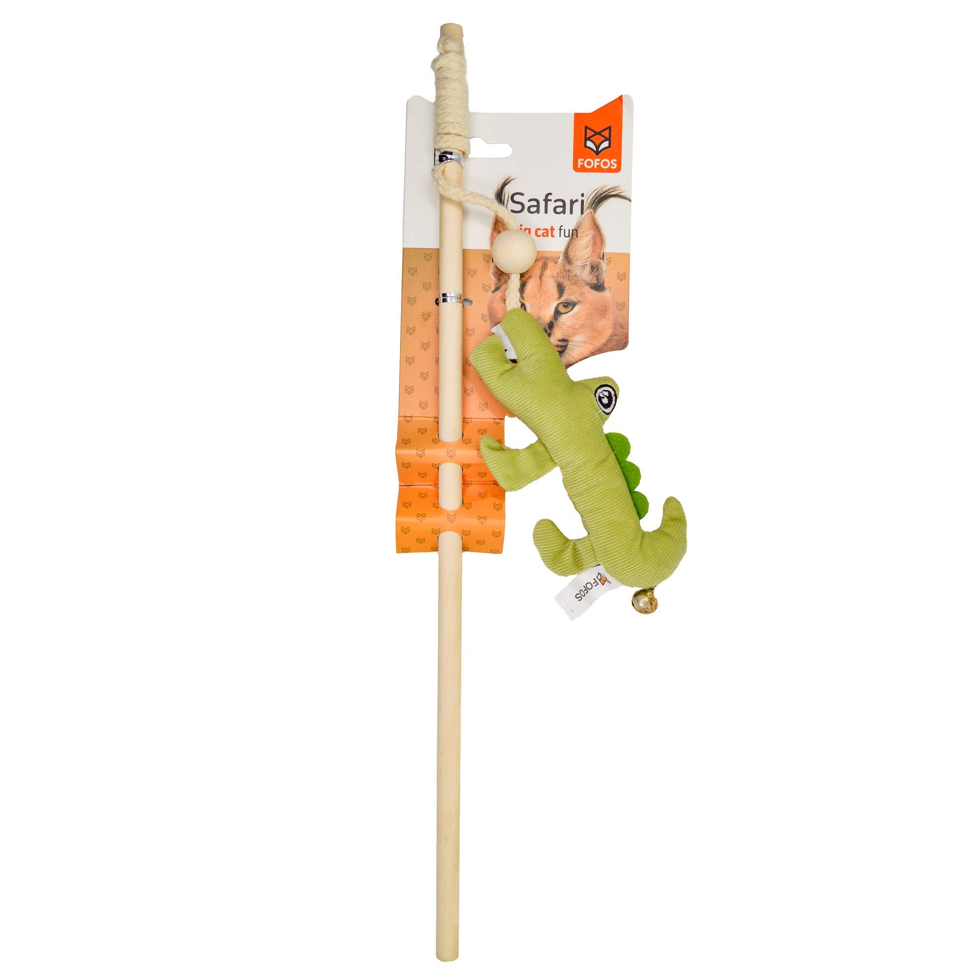 BarkButler x Fofos Cat Teaser Toy Crocodile,Green|US Grade Catnip Inside|Durable Wooden Stick+Robust Rope|Interactive|for All Cat Breeds & Kittens (B08YFC7F6H) Amazon Price History, Amazon Price Tracker
