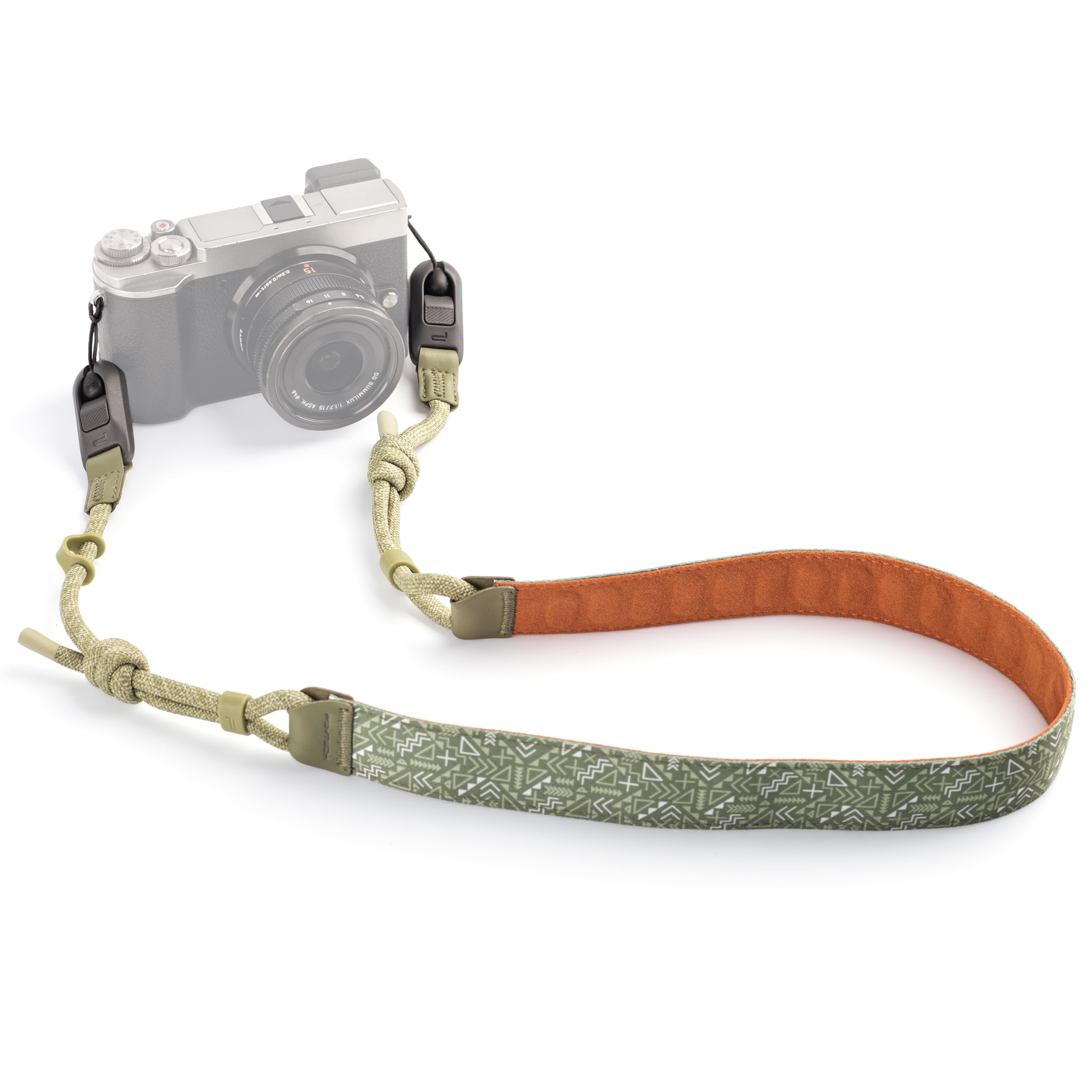 PGYTECH Tracolla per fotocamera in stile artistico Cinghie per fotocamera ad aria a sgancio rapido Similpelle con corde intrecciate per fotocamere compatte e fotocamere Mirrorless