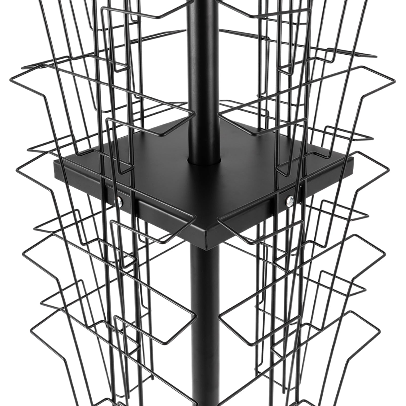 BINELUCOLU Rotating Magazine Rack, 36 Pockets Rotating Magazine Display Stand Floor Standing Rotating Brochure Display Stand Rack for Office School