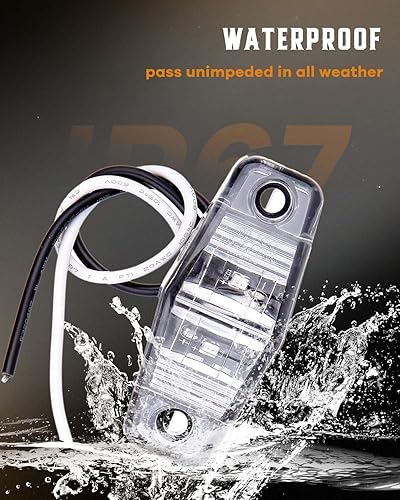 Miniatura 5 de cciyu Luces LED de 2.5 pulgadas para remolque y camión, 6 lentes transparentes rojas, a prueba de golpes, plástico ABS, 12 V, montaje en superficie