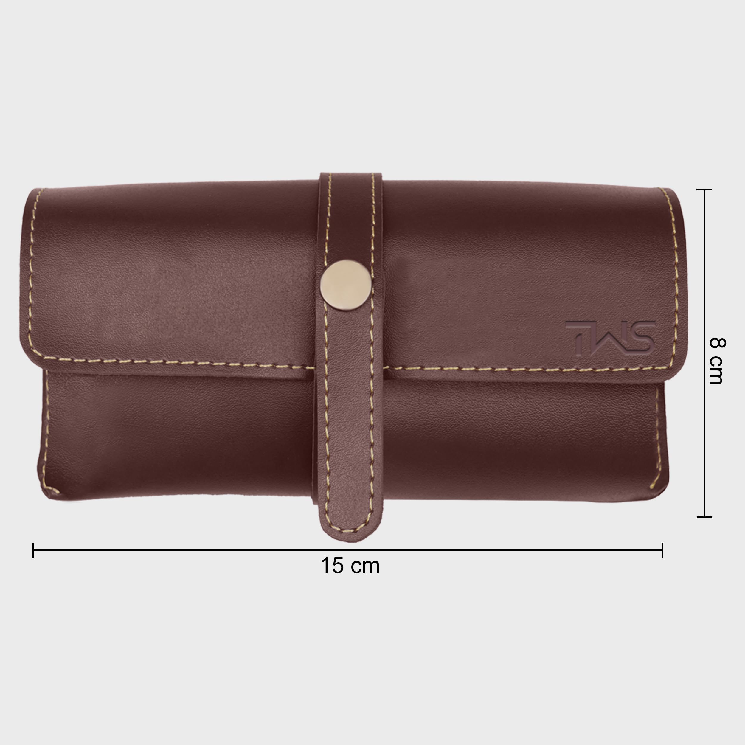 The Wallet Store Leather Eyewear Case for Men & Women Specs Cover - Brown