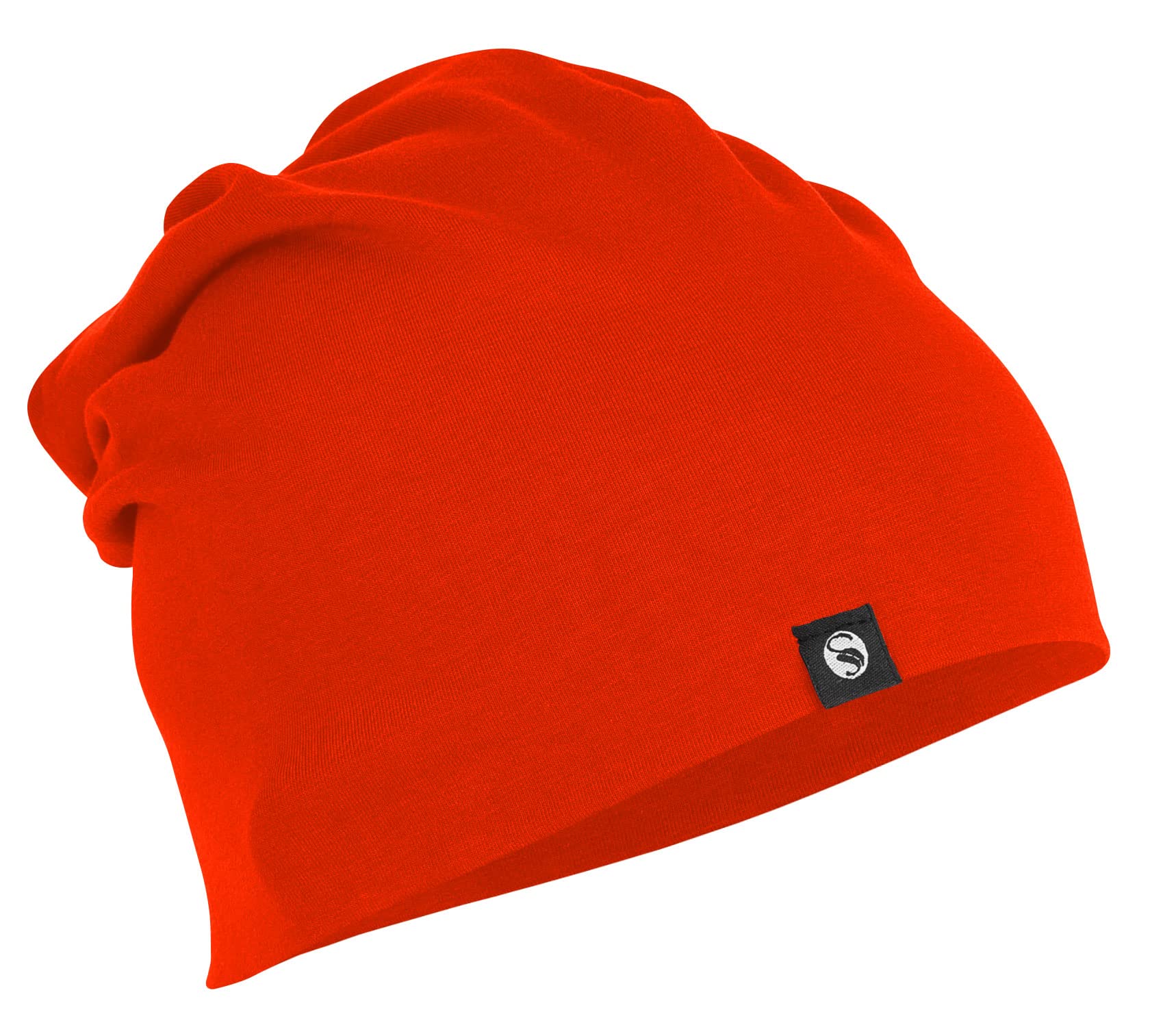 STARK SOUL Slouch Beanie Mütze - leichte Jersey Mütze, One Size, Unisex, Rot