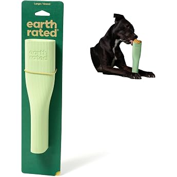 Earth Rated Adult Dog Puppy Chew Toy Dishwasher Freezer Safe Natural Rubber Large Green