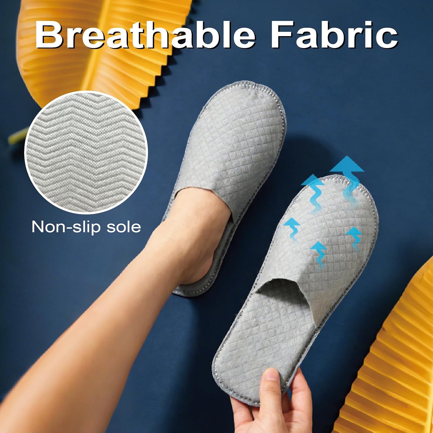 16 Pairs Disposable Travel Slippers For Women,Hotel Slippers Individually Wrapped,Disposable Slippers For Guests,House Slippers For Guests Which Can Be Used As Women Men