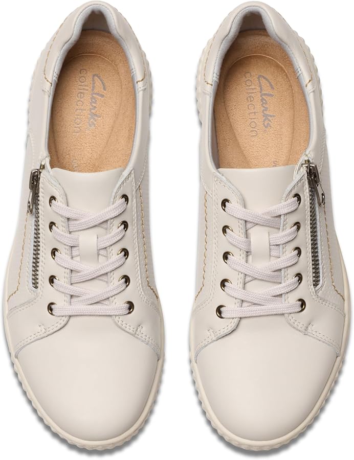 Amazon.com | Clarks(クラークス) Women's Sneaker, White, 24.0 cm