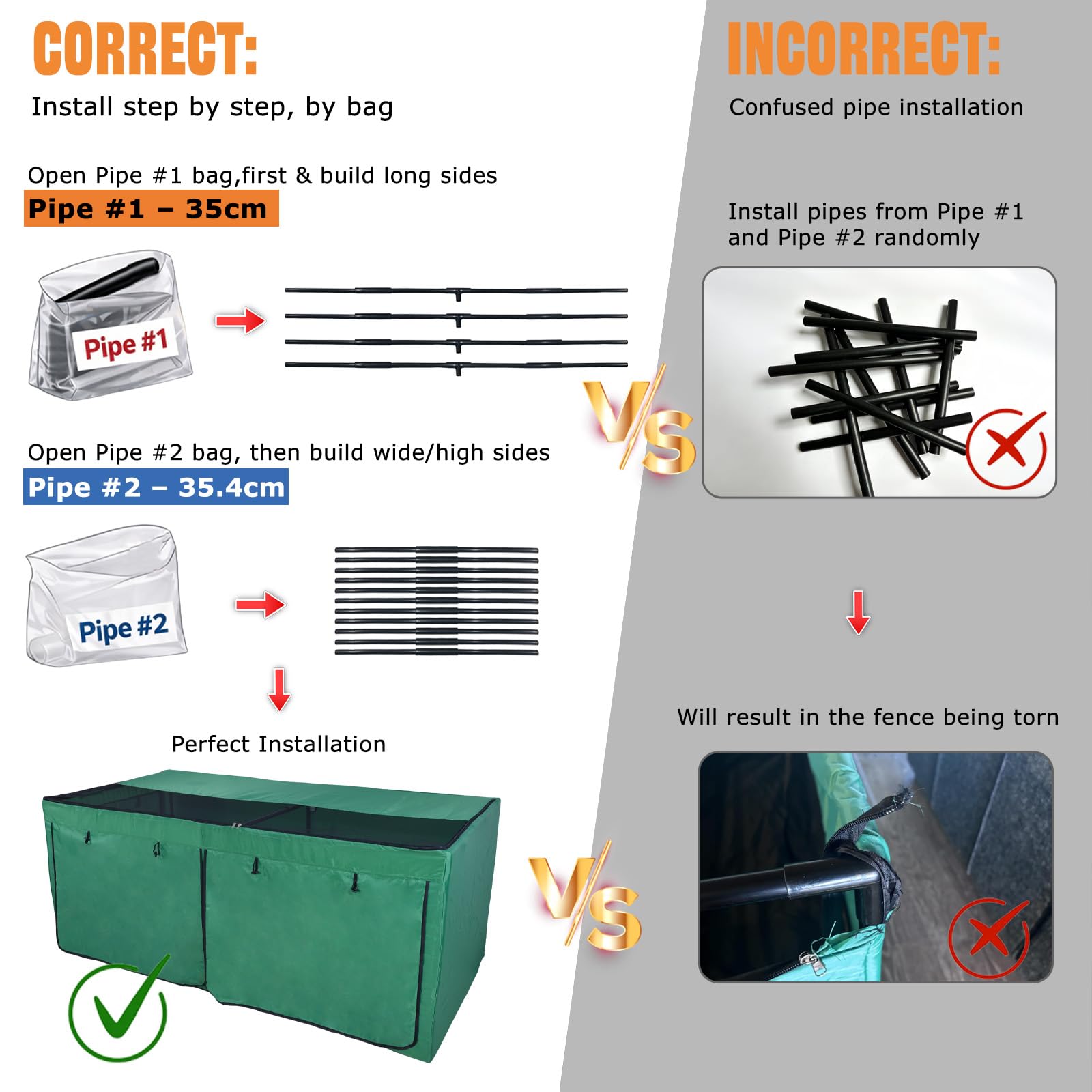 Brooder Box for Chicks, Chicken Run Large Chick Starter Kit Portable Brooding Pen with Breathable Mesh&Waterproof Pad Outdoor Indoor - 4