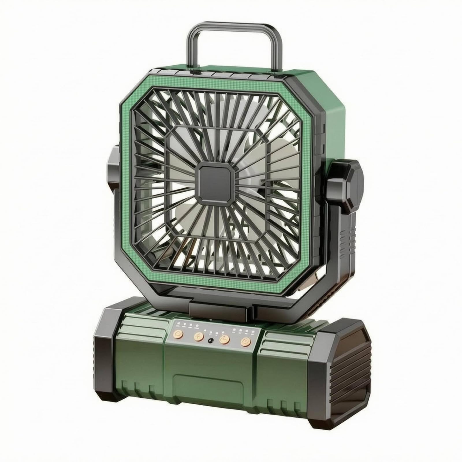 Hanging or Standing Rechargeable Camping Fan LED Lighting Oscillating Camping Fan 4 Speed Settings for Campers, Green, Pro Shaking 40000mah | Home & Garden | Home Improvement-image-40
