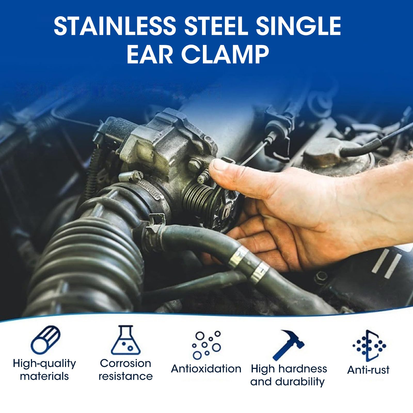 130 Stück Schlauchschellen Edelstahl Schlauchklemmen Set 5.8-21mm Schellen mit Klemmzange pour Rohrleitungen Kraftstoffleitungen Automobil, Industrie und Rohrsanierun
