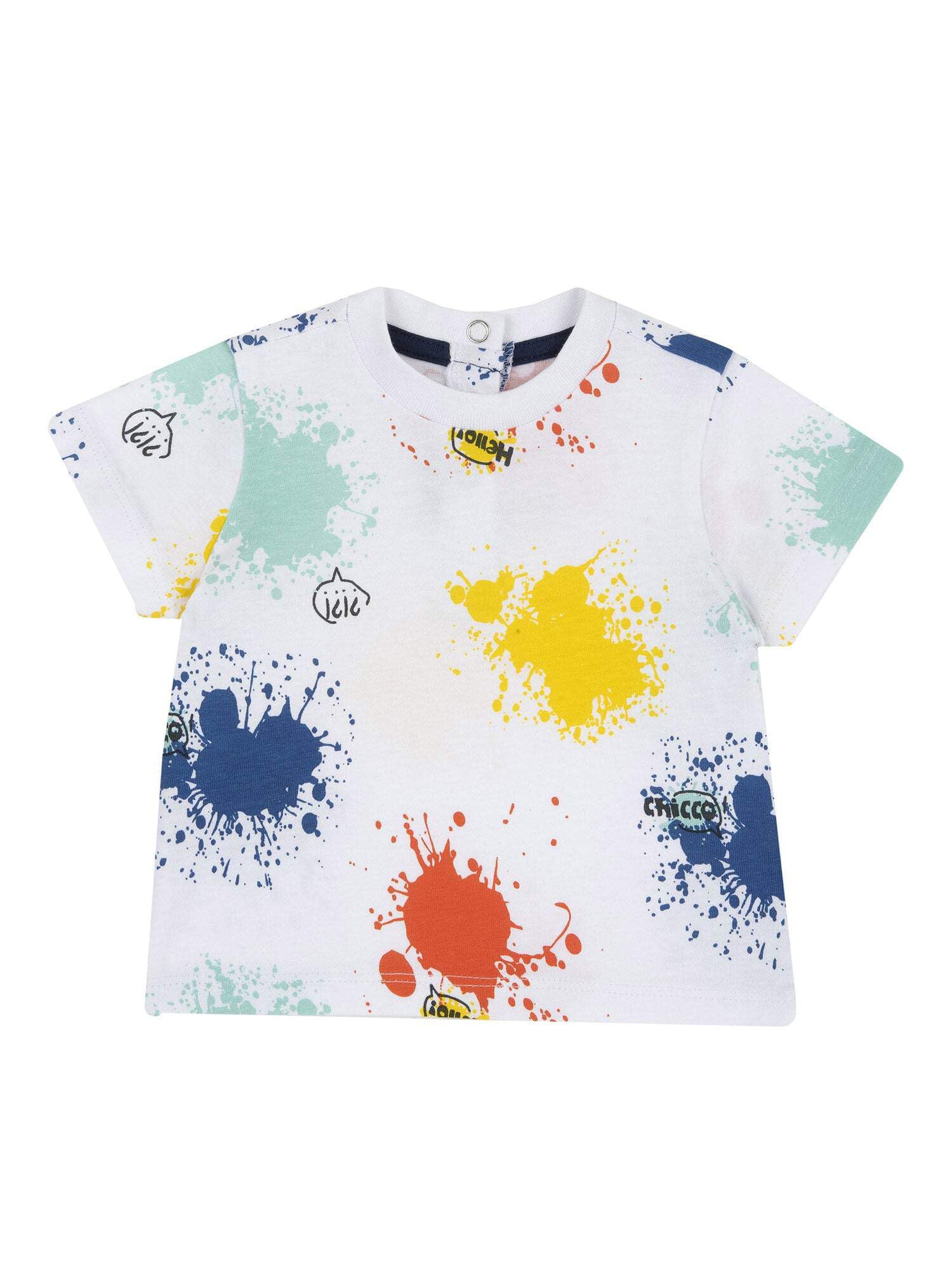 Chicco, T-shirt voor baby meisjes, Korte mouwen T-shirt, Comfortabel en trendy, van zacht katoen, Machinewasbaar, Kleding voor baby meisjes 0-24 maanden, Entworfen in Italien